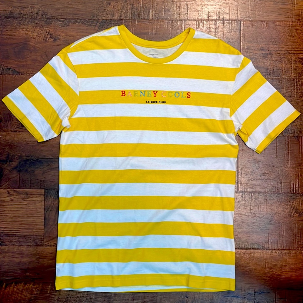Barney Cools Small Yellow and White Striped T-Shirt